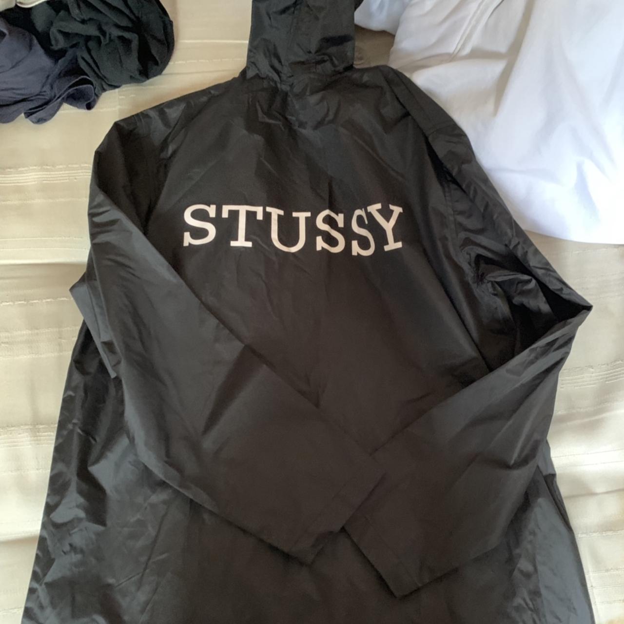 Stussy black discount raincoat