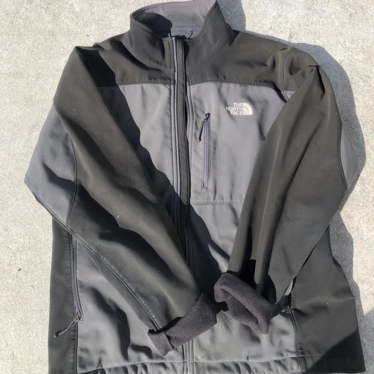 DARK GREEN AND GRAY NORTH FACE JACKET #Northface... - Depop