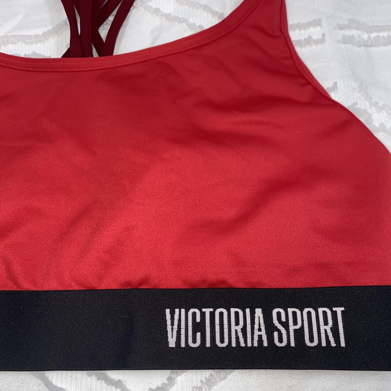Deep red Victoria secret crop top bra .. large (I'm - Depop