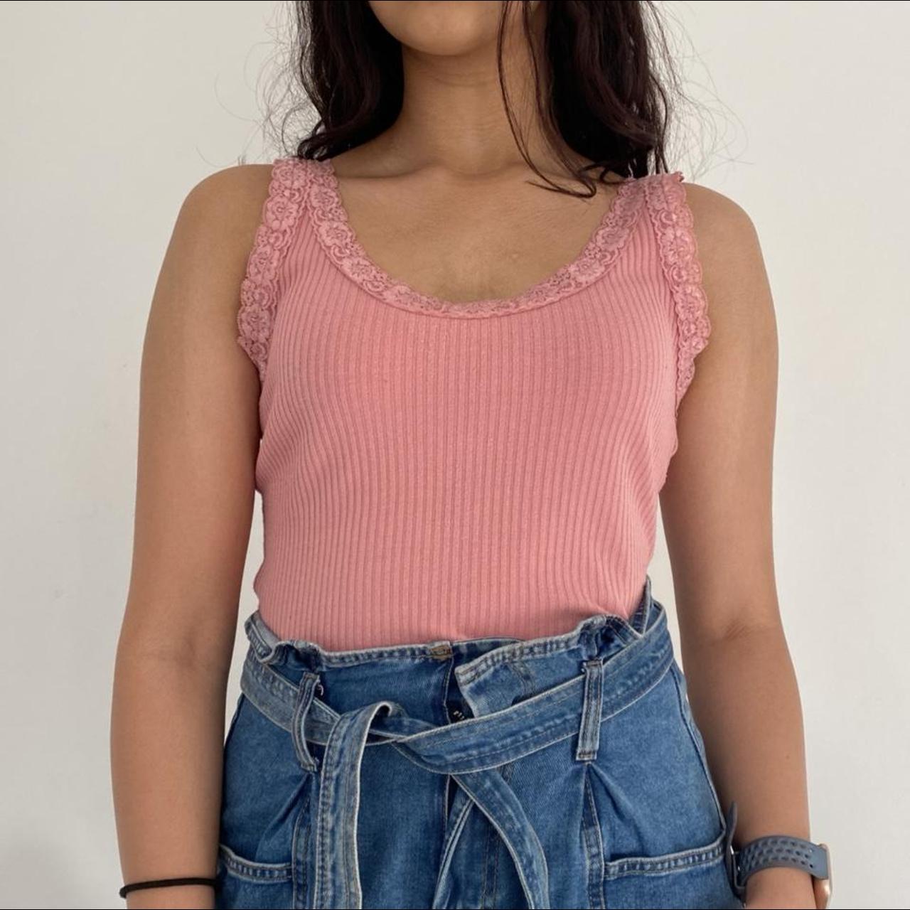 Forever 21 Pink laced bodysuit Size L Message me... Depop