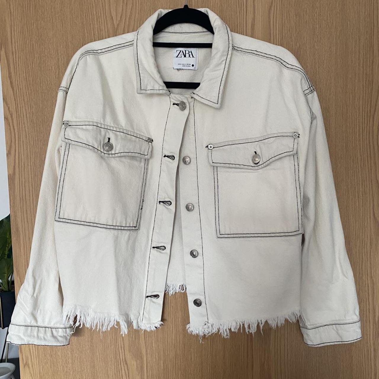 zara cream denim jacket