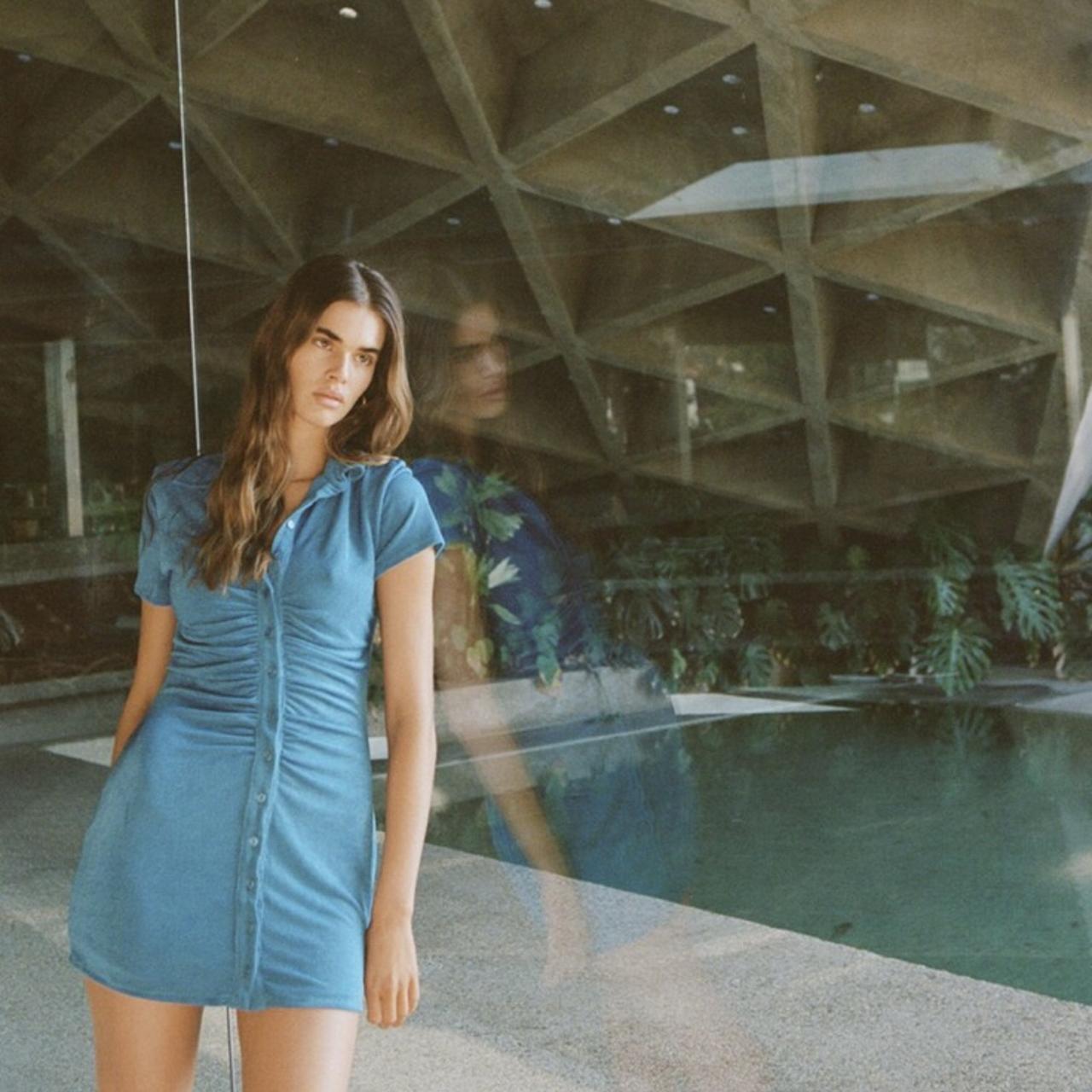 With Jean Alexa Dress Electra Blue Never worn,... - Depop