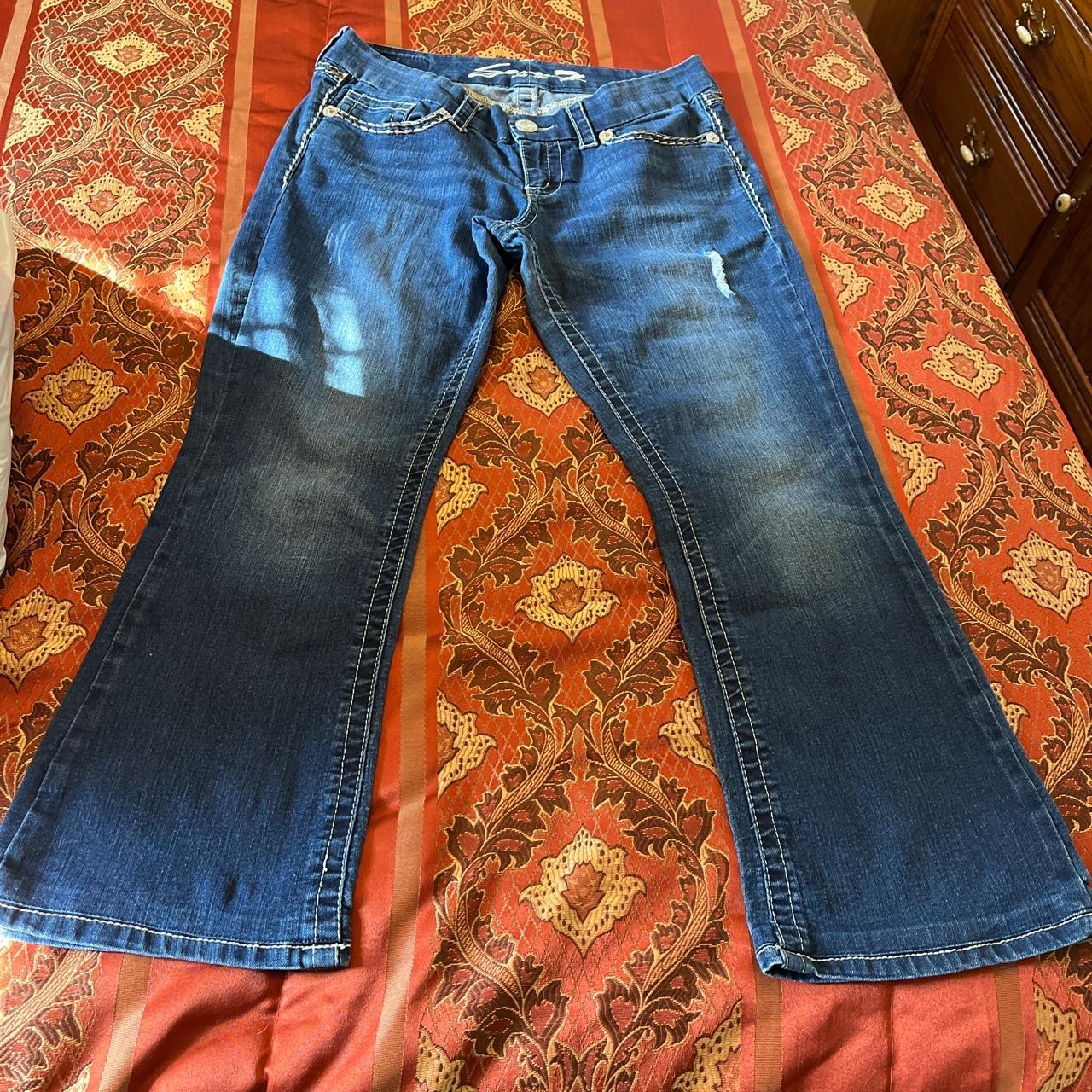 seven7-bootcut-jeans-women-size-10p-blue-in-depop