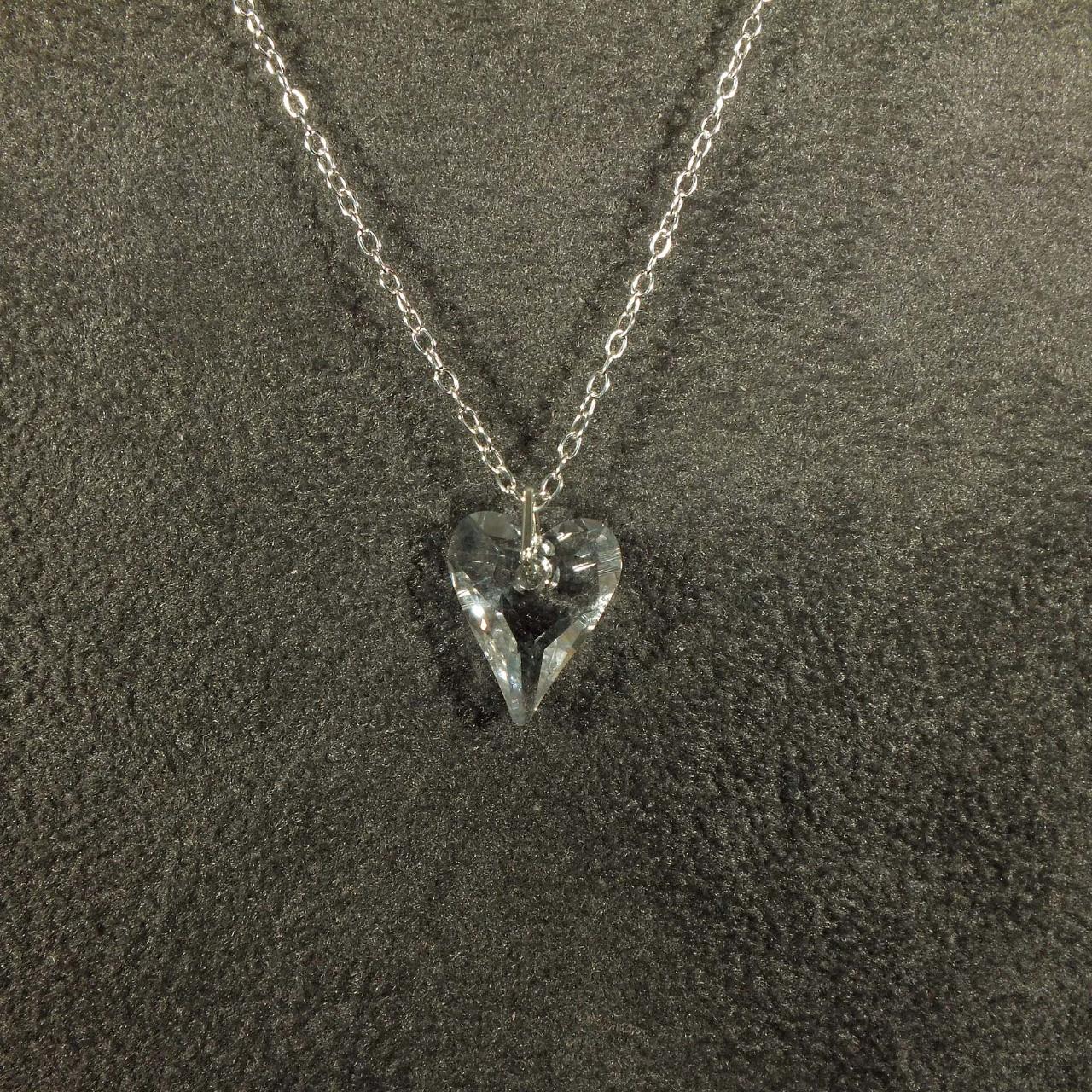 Swarovski Crystal Wild Heart on Sterling Silver... Depop