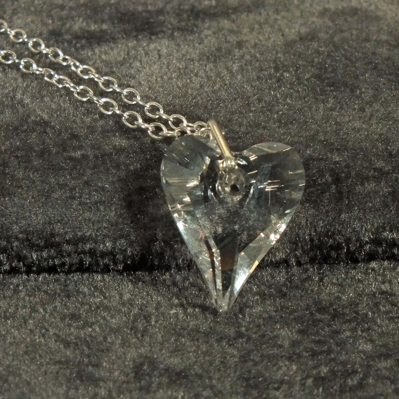 Swarovski Crystal Wild Heart on Sterling Silver... Depop