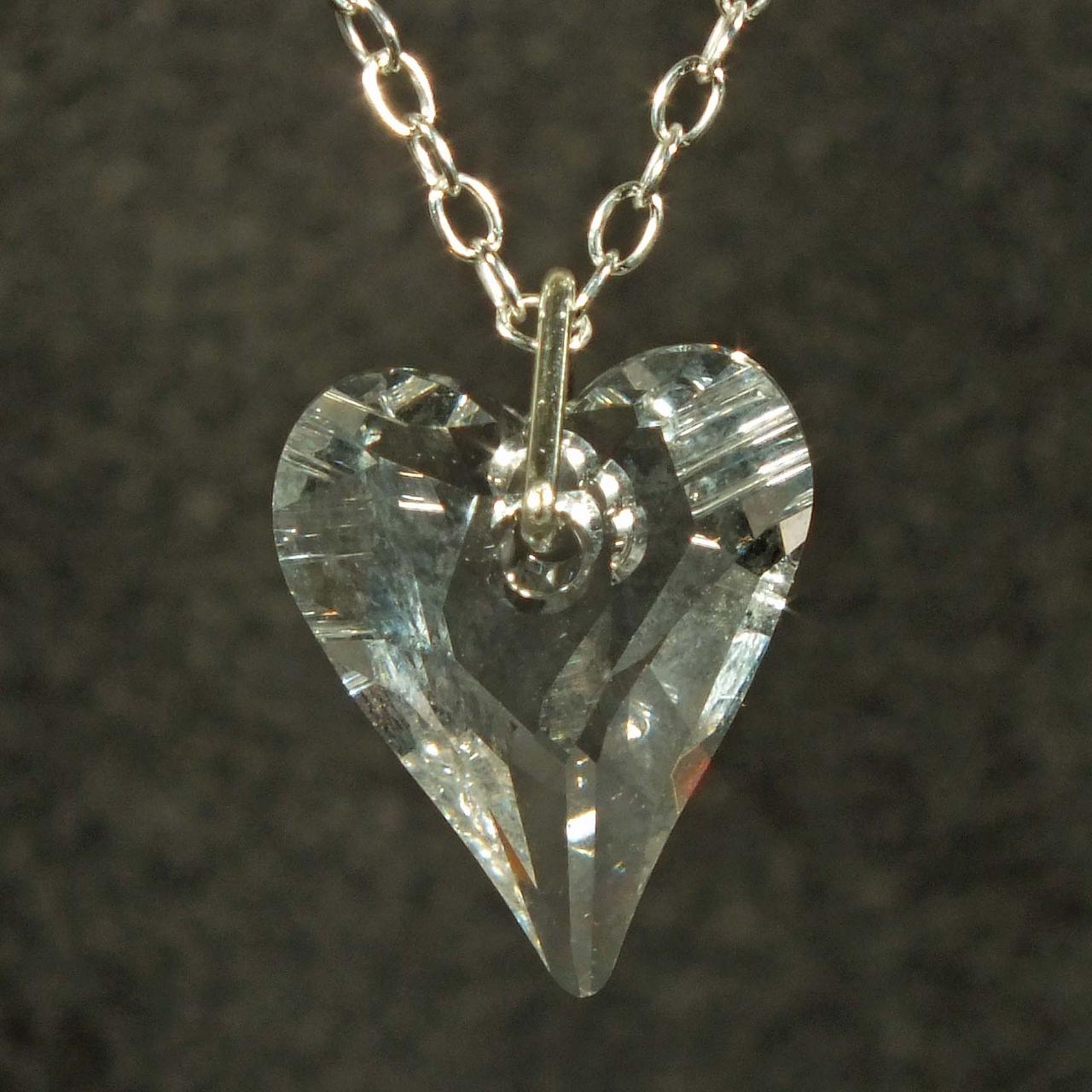 Swarovski Crystal Wild Heart on Sterling Silver... Depop