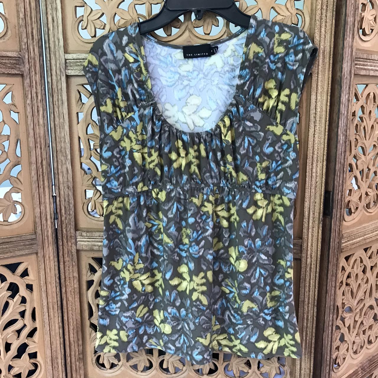 THE LIMITED Women's Yellow and Silver Crop-top