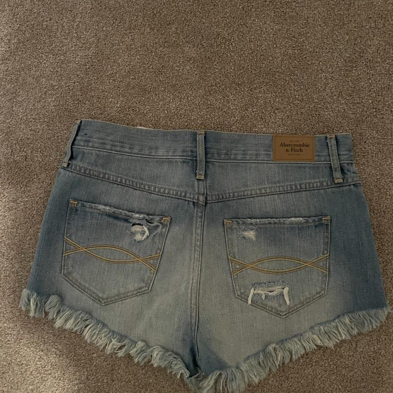 Abercrombie and Fitch denim shorts W27 Size US... - Depop