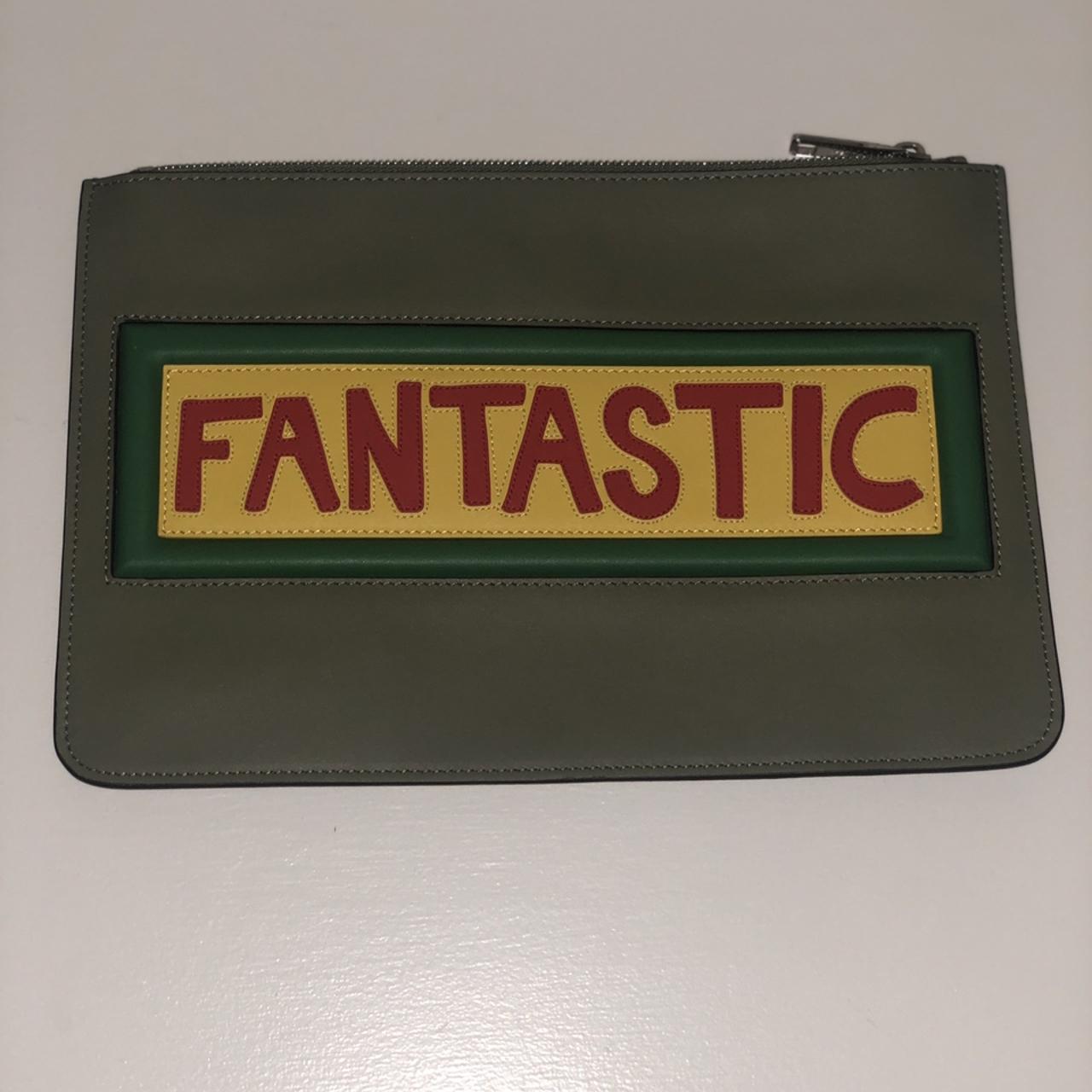 Fendi fantastic Green Leather Clutch Great