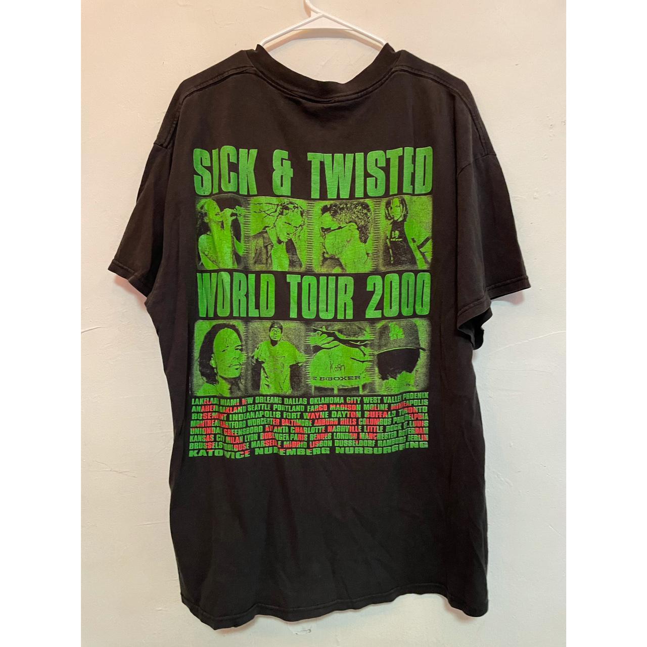 Vintage Korn 2000 Sick & Twisted tour tee Great... - Depop