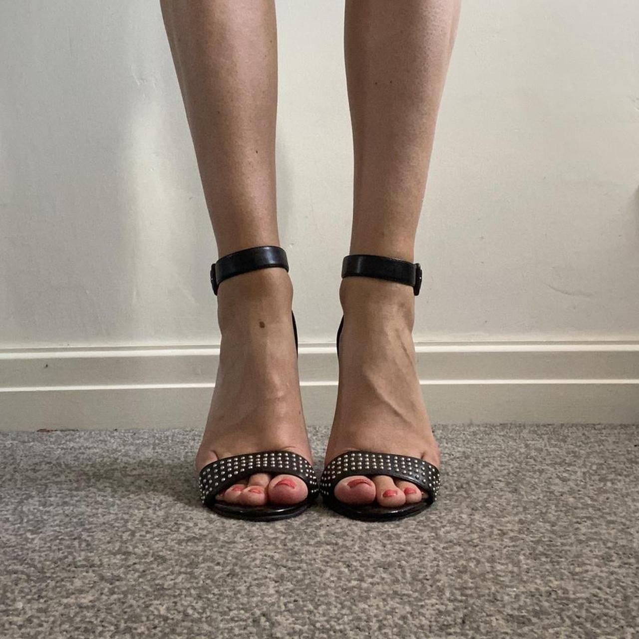 topshop black strappy heels