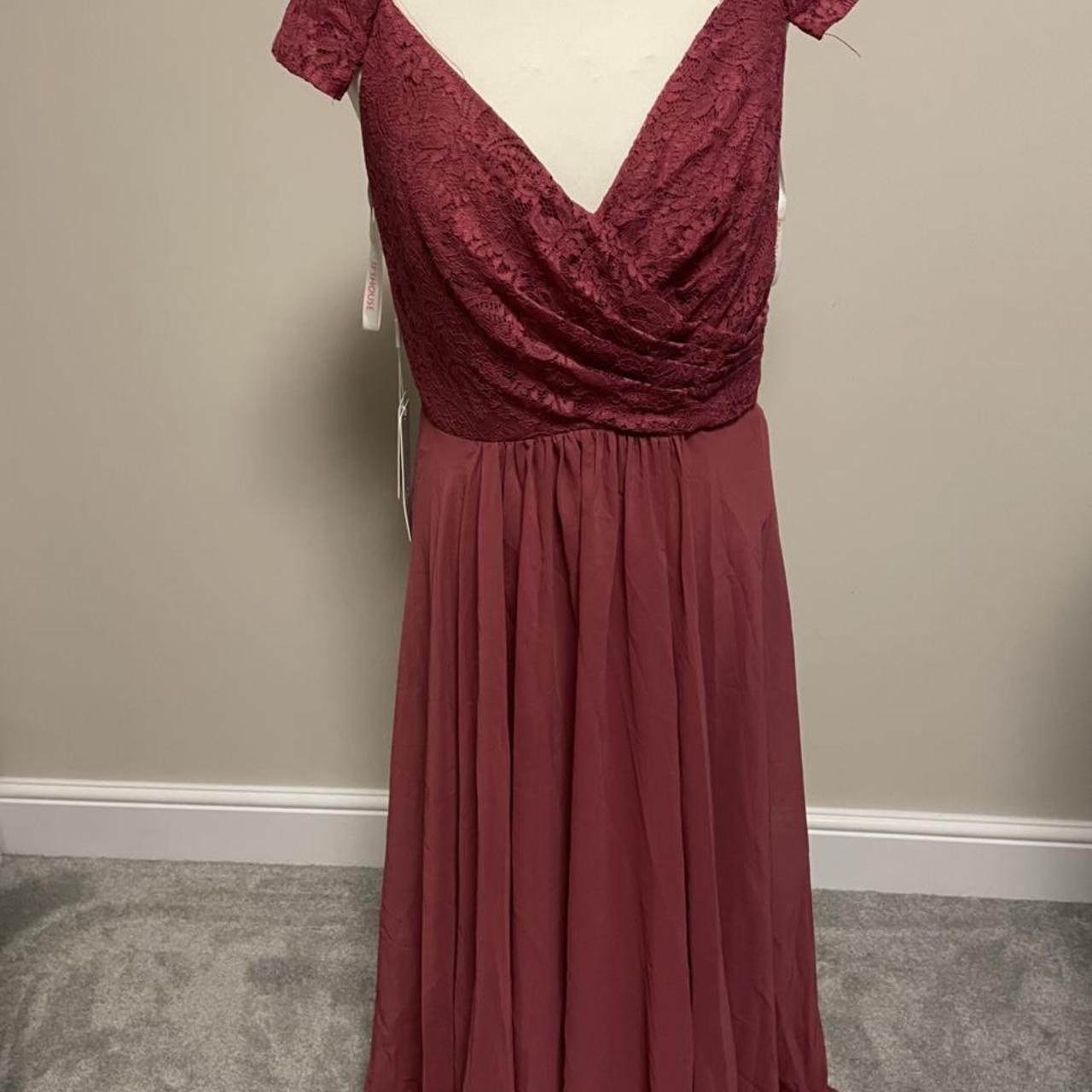 JJs House Burgundy Pink Bridesmaids Dress A long,... Depop