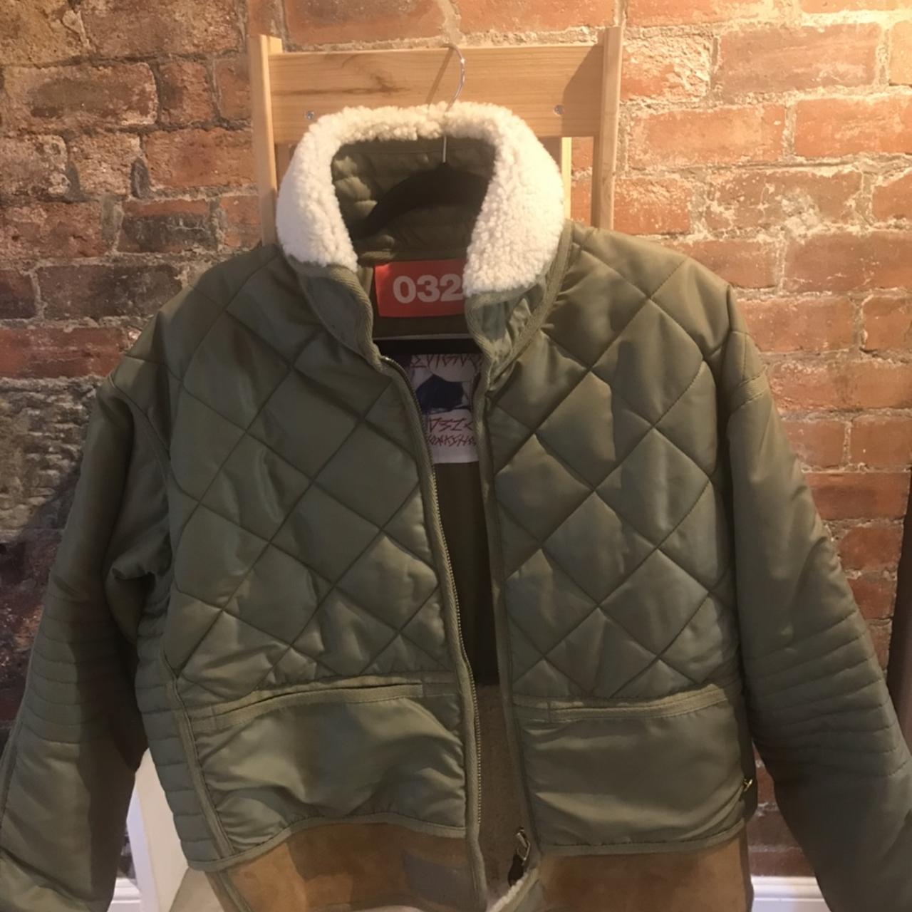 032c x Chevignon Quilted Bomber Suede Depop