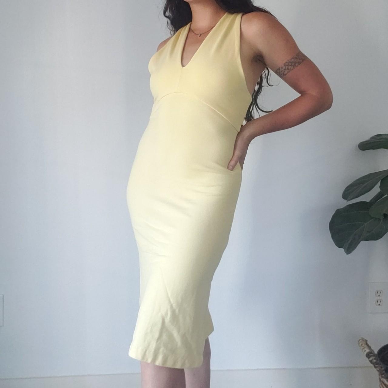 🌼Super cute light yellow tank dress with twisted... Depop