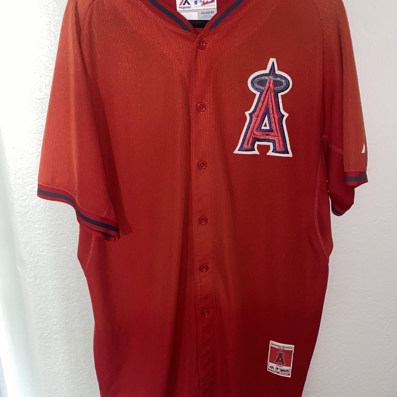 Los Angeles Angels Red Authentic Majestic Athletic Jersey