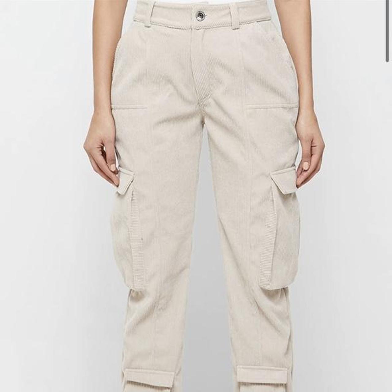 Manière De Voir CORDUROY CARGO PANTS BEIGE,