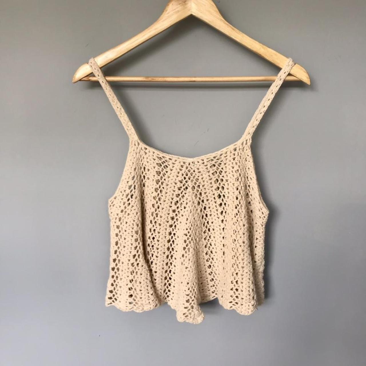 Crochet strappy top, hippy boho vest top 🌼 Gorgeous... - Depop