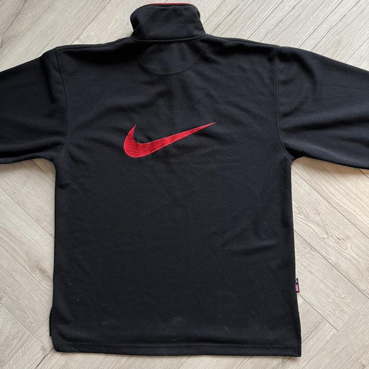 🍐RARE Nike y2k premium quarter zip in black with... - Depop