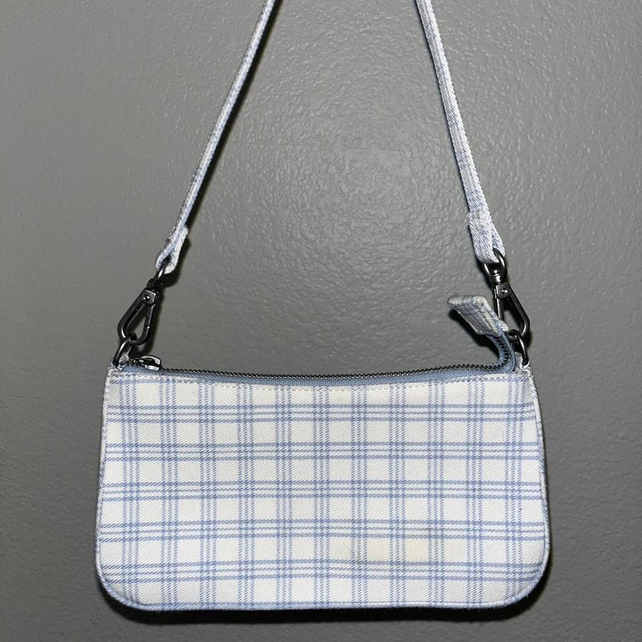 Plaid mini purse Handbag Brandy Melville Blue and... Depop