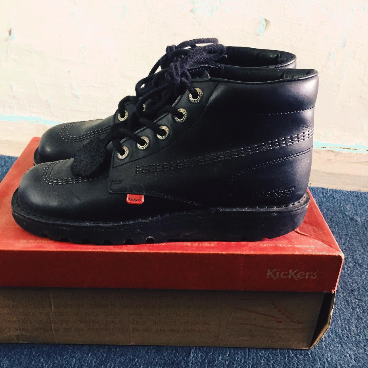 Kickers High few marks on the right shoe I will take... - Depop