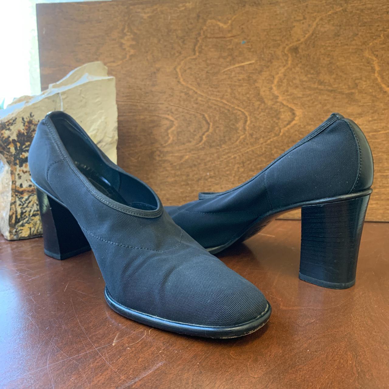 90s vintage mesh pump, DKNY black mesh party