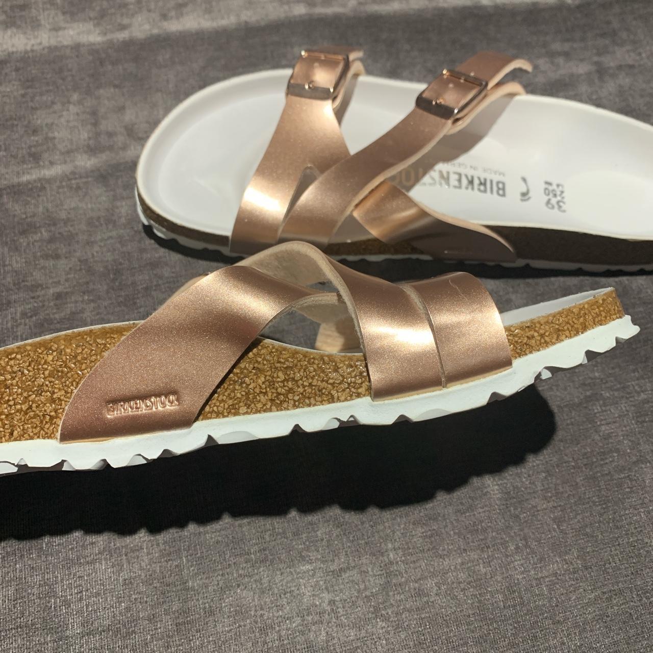 Birkenstock yao metallic discount copper