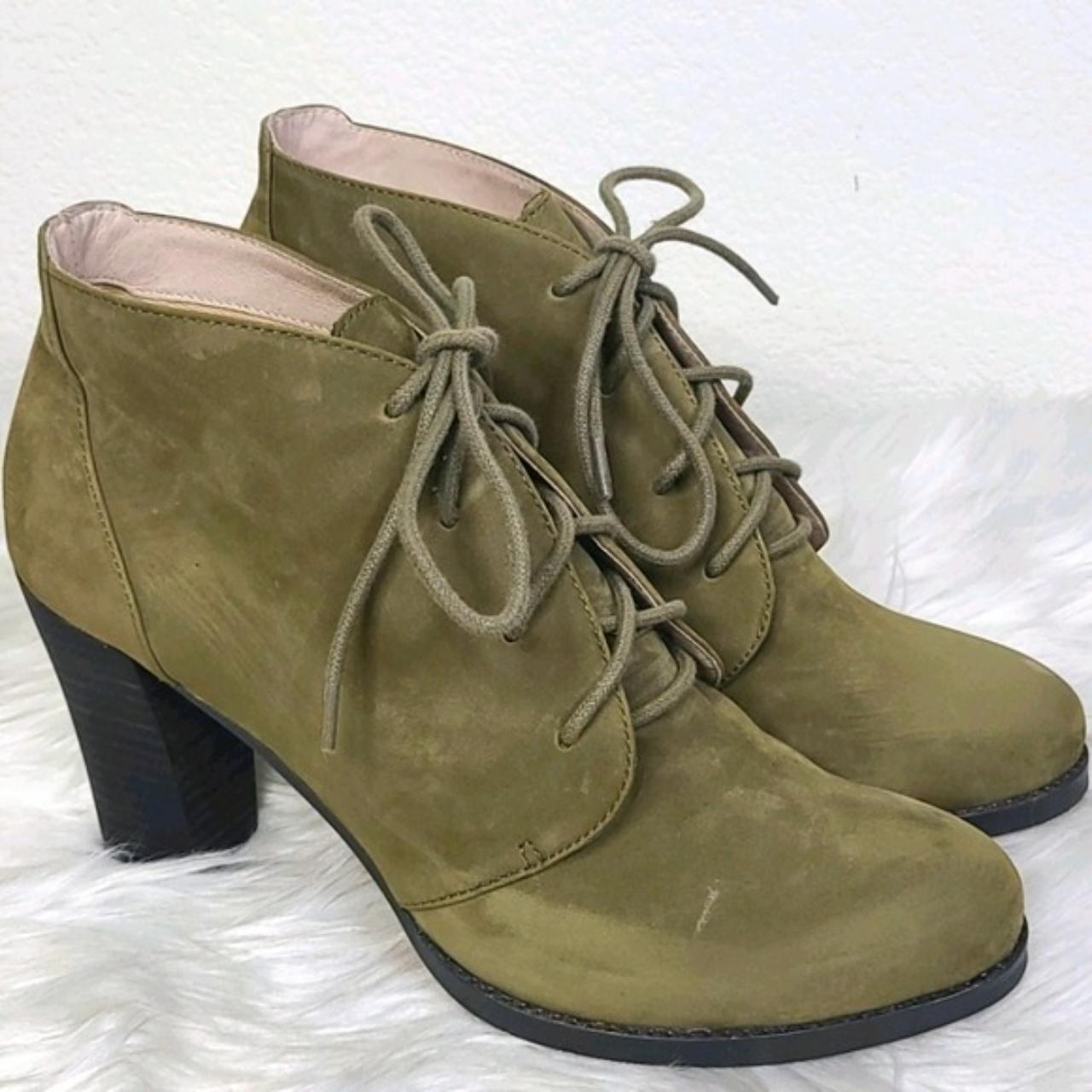 Lands End Ankle Boots Booties Size 9 Lace Up Khaki... Depop