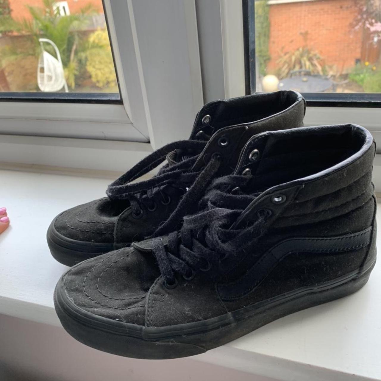 black high top vans size 5