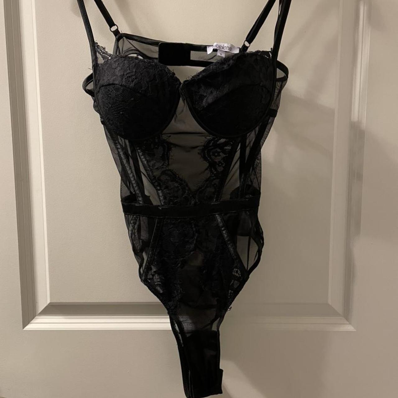 Black Forever 21 Lace Lingerie Bodysuit. Size Depop