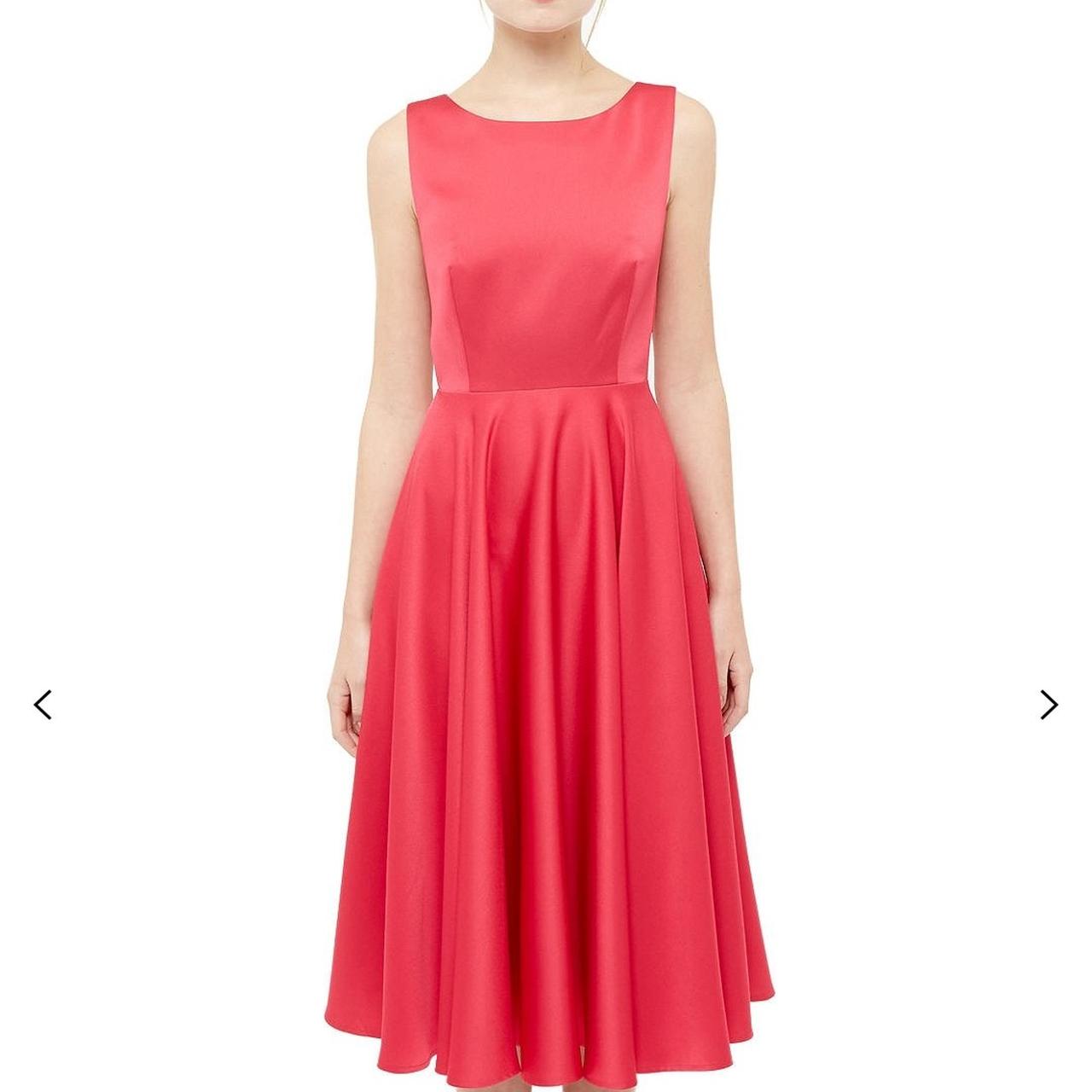 Stunning Ted Baker Lyxa midi dress in fushia pink.... - Depop