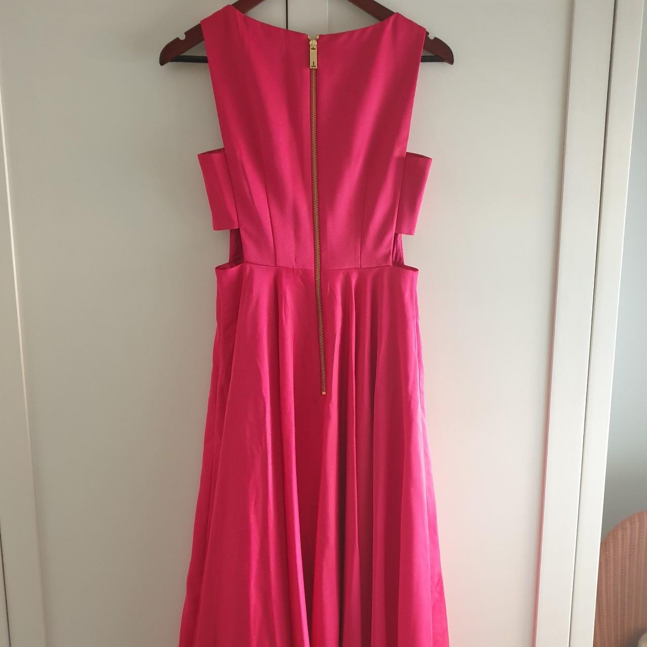 Stunning Ted Baker Lyxa midi dress in fushia pink.... - Depop