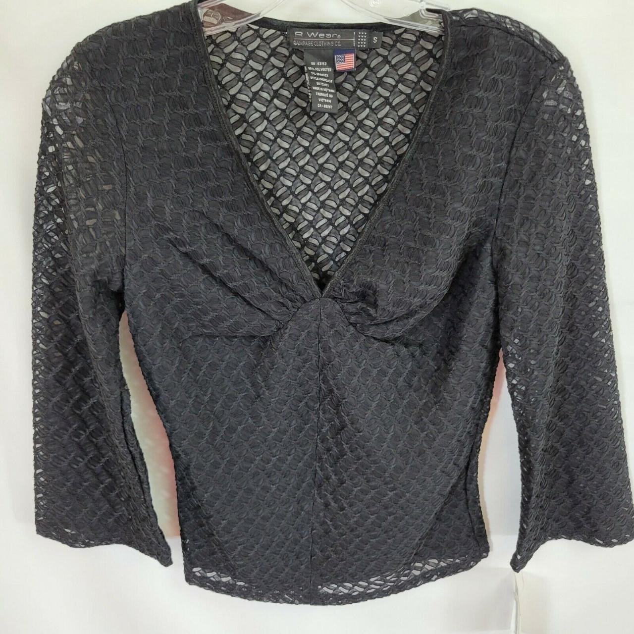 NWT Rampage R Wear Size Small Black Lace Blouse Goth... - Depop