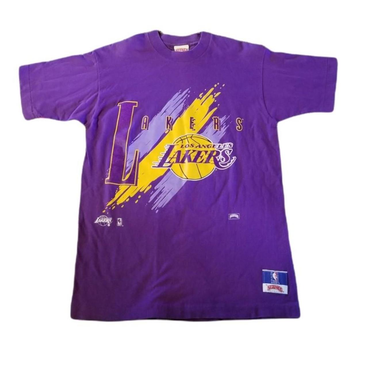 90's Los Angeles Lakers Nutmeg Locker Room NBA T Shirt Size Large – Rare  VNTG