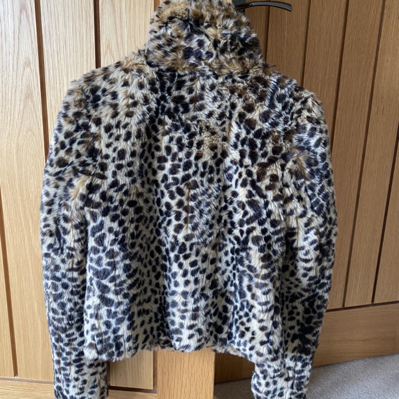 Lipsy snow shop leopard fur coat