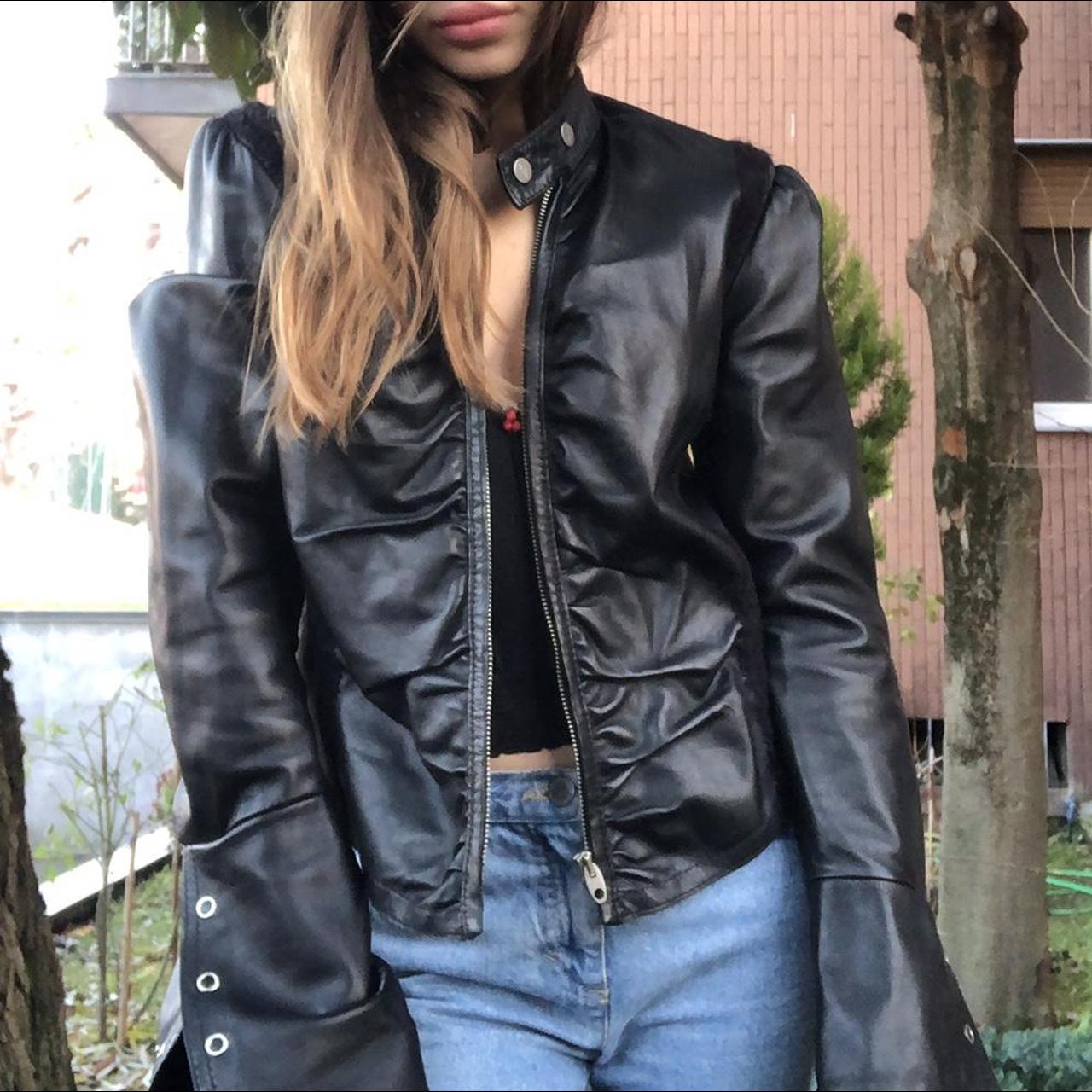 I ️ this vintage leather biker jacket made out of... - Depop