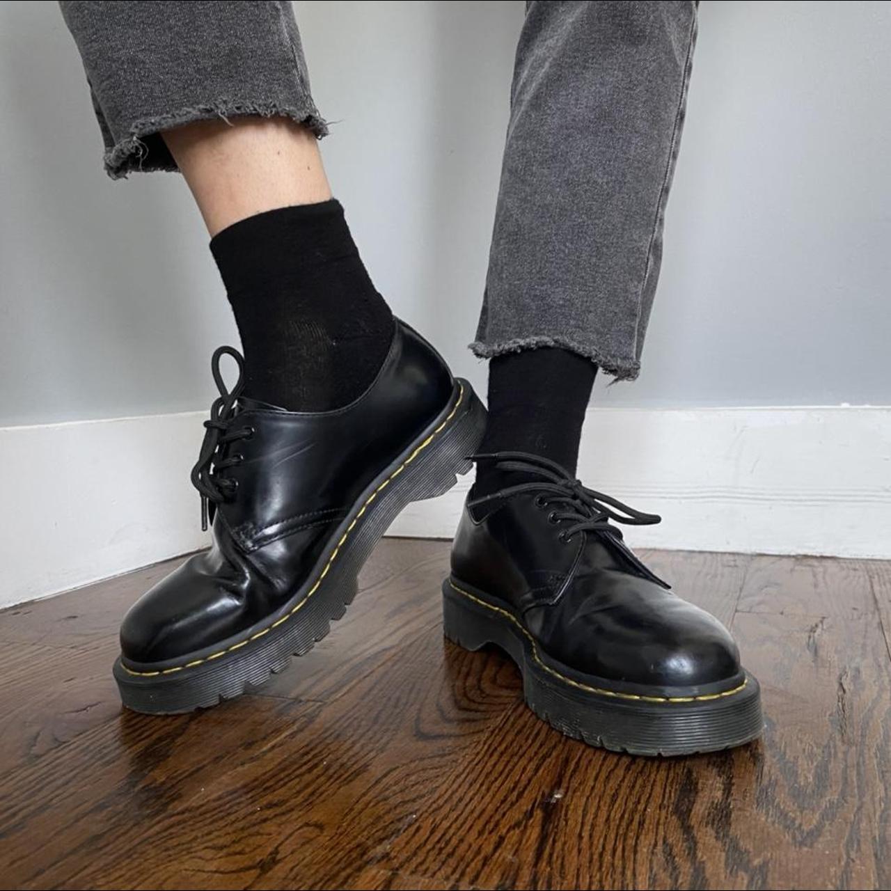 Black 1461 Bex smooth leather oxford dr. martens,... - Depop