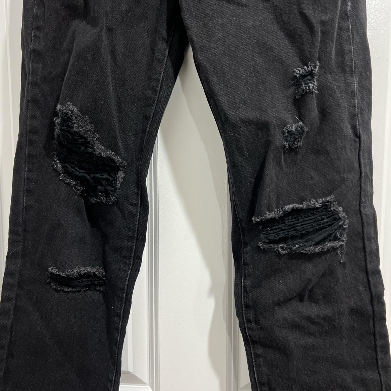 SILENT THEORY black straight leg jeans with... Depop