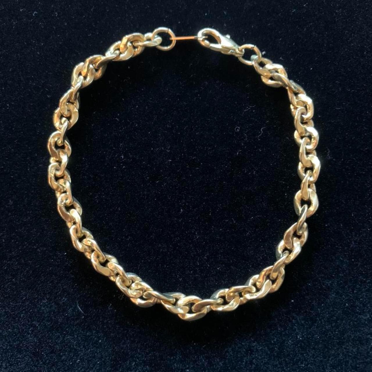 Gold Plated twisted curb chain bracelet Free UK... Depop