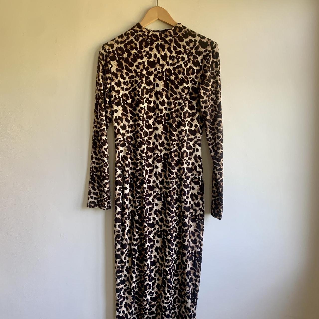 Bodycon Column Dress, Midi Leopard print Ax Paris... - Depop