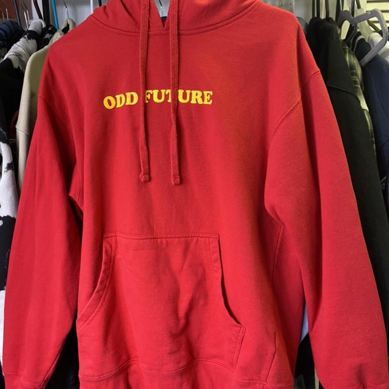 Odd Future Men's Red Hoodie | Depop