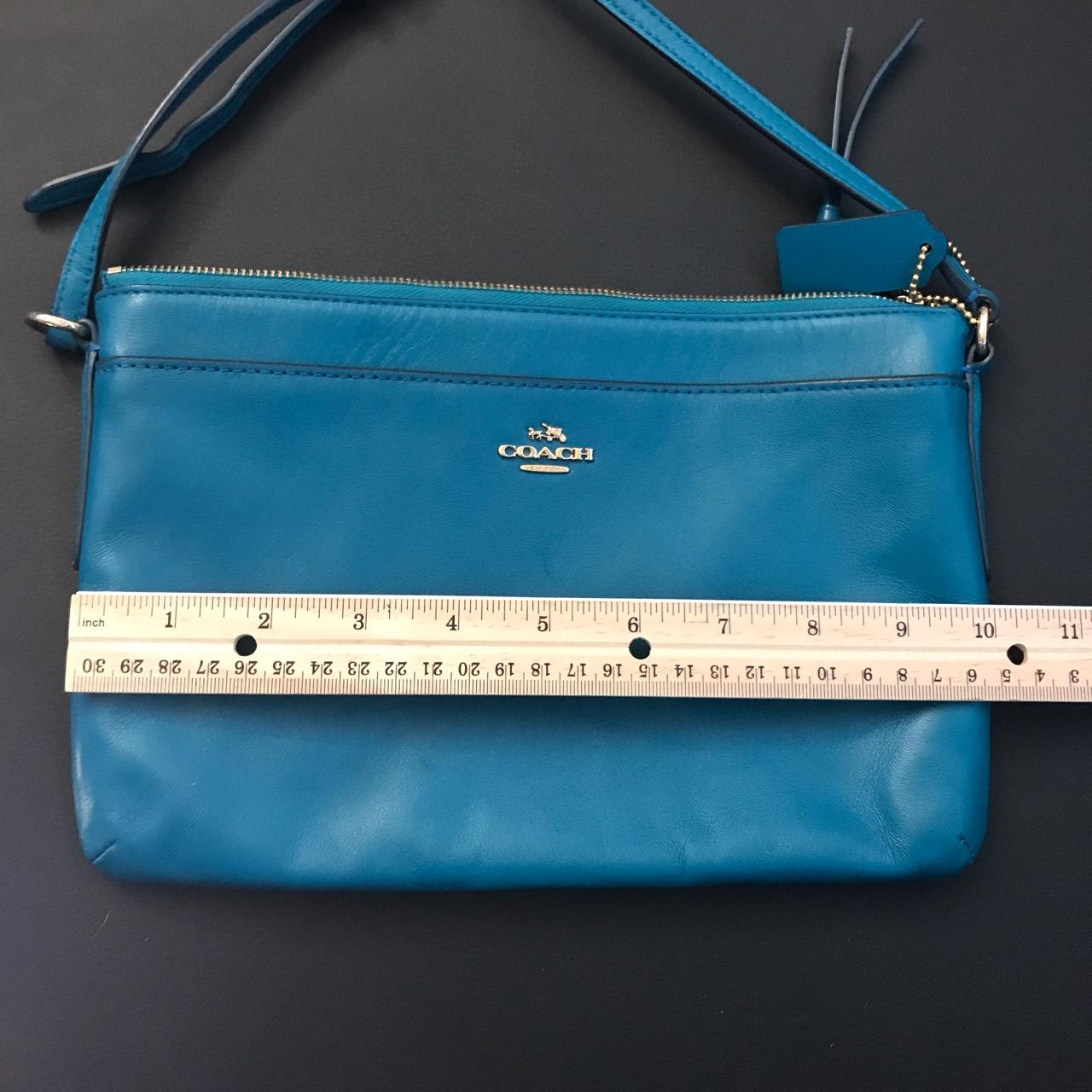 Coach, Bags, Coach Turquoise Micro Mini Satchel