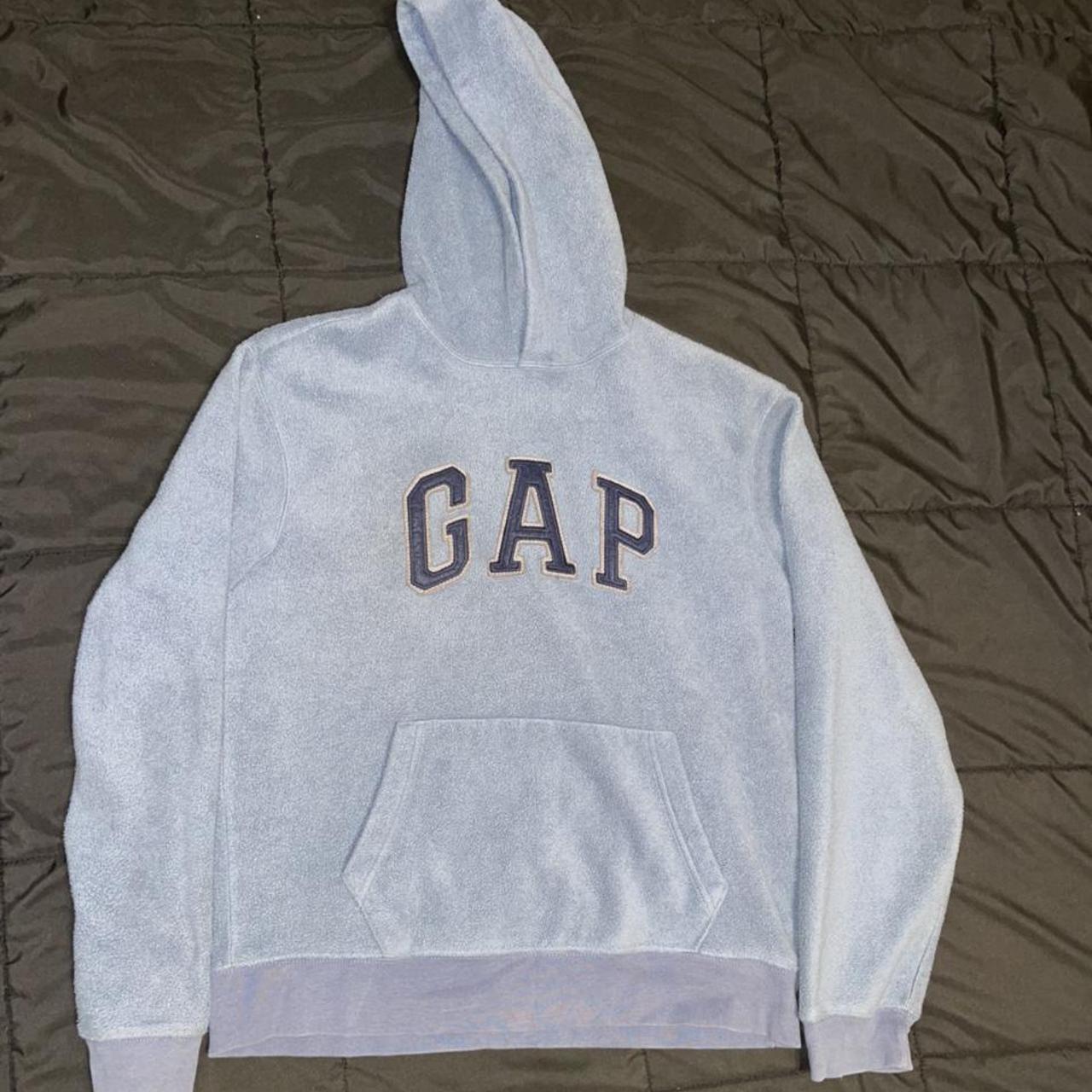 Gap Men's Navy and Blue Hoodie | Depop