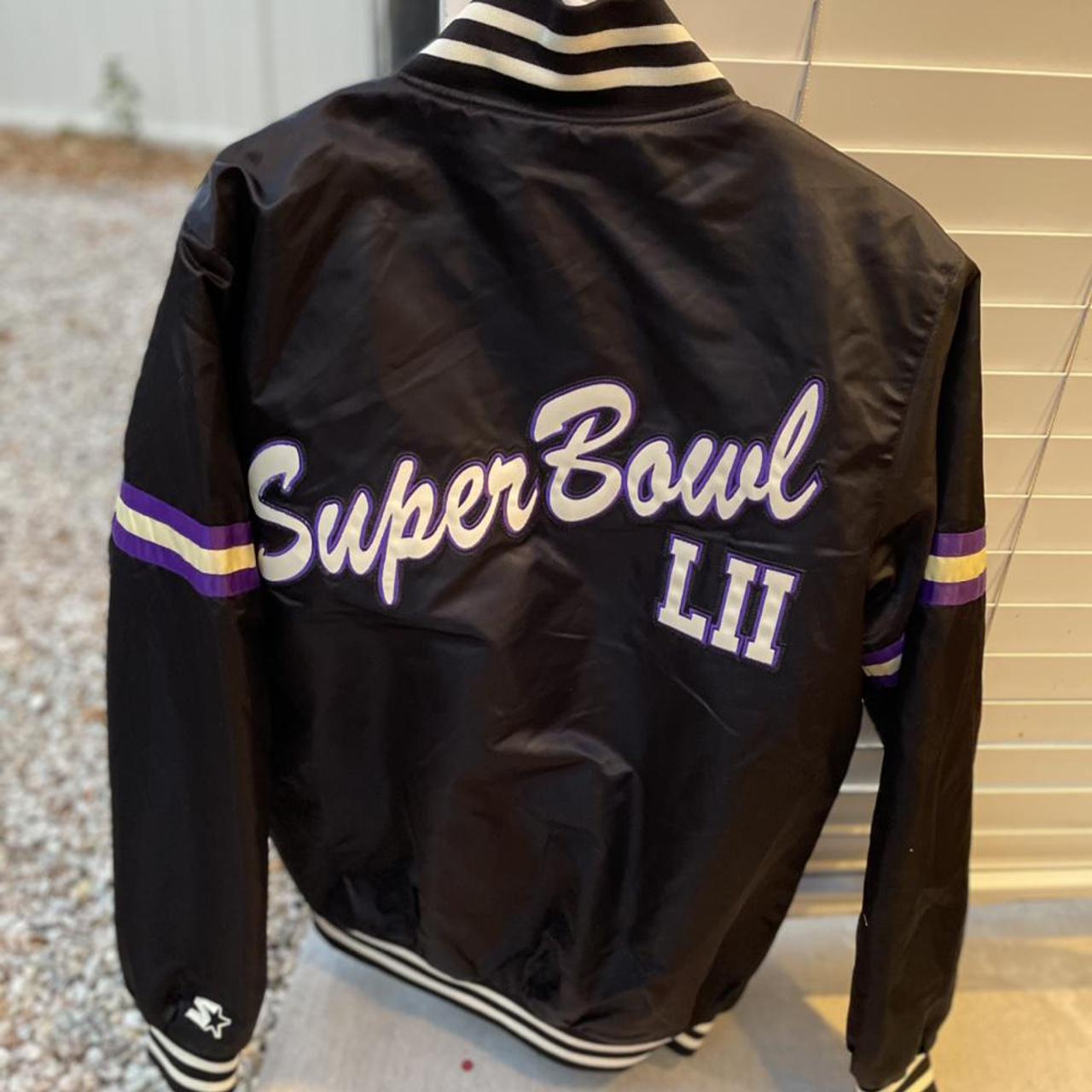 Vintage Minnesota Vikings leather jacket in black. - Depop