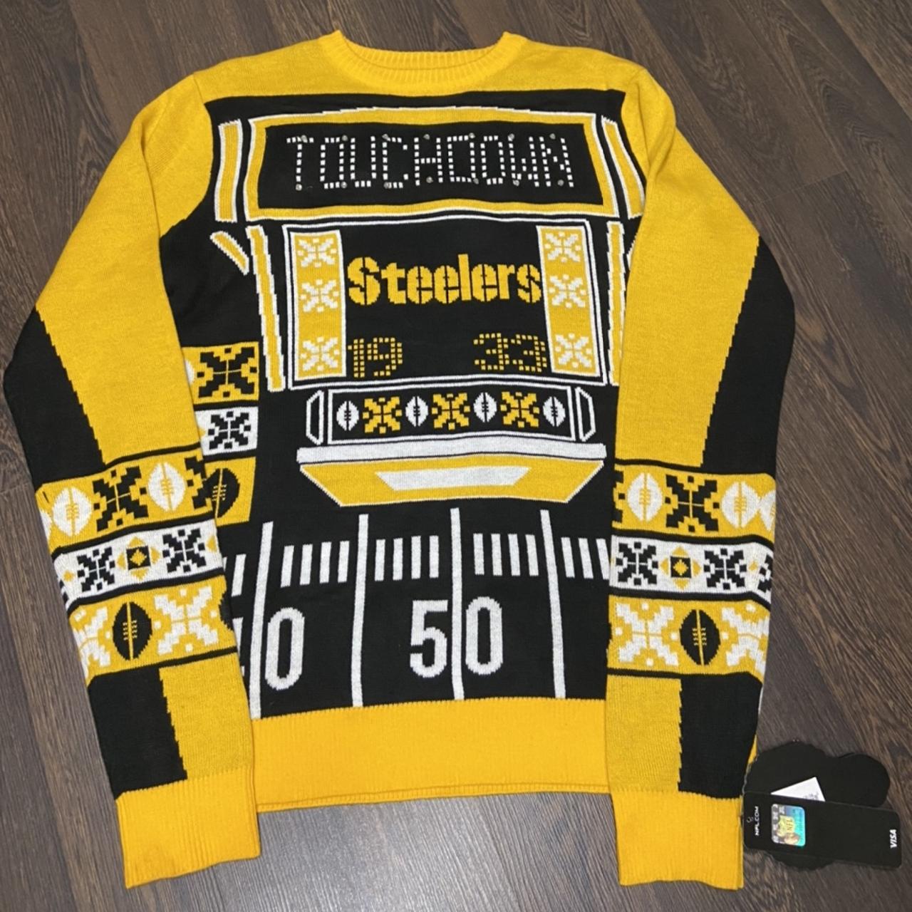 PITTSBURGH STEELERS LIGHT UP UGLY CHRISTMAS SWEATER. - Depop