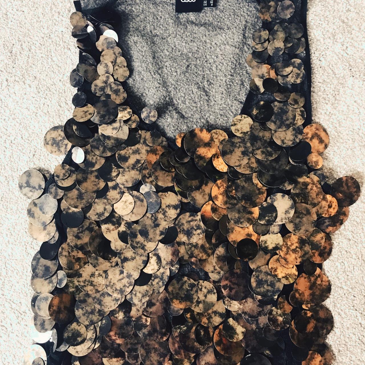 ASOS Embellished Bronze Disc Top with