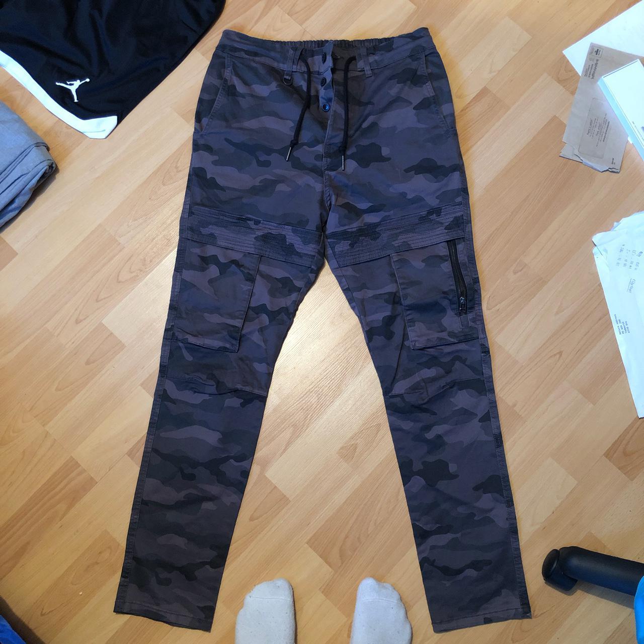 mens blue camo cargo pants