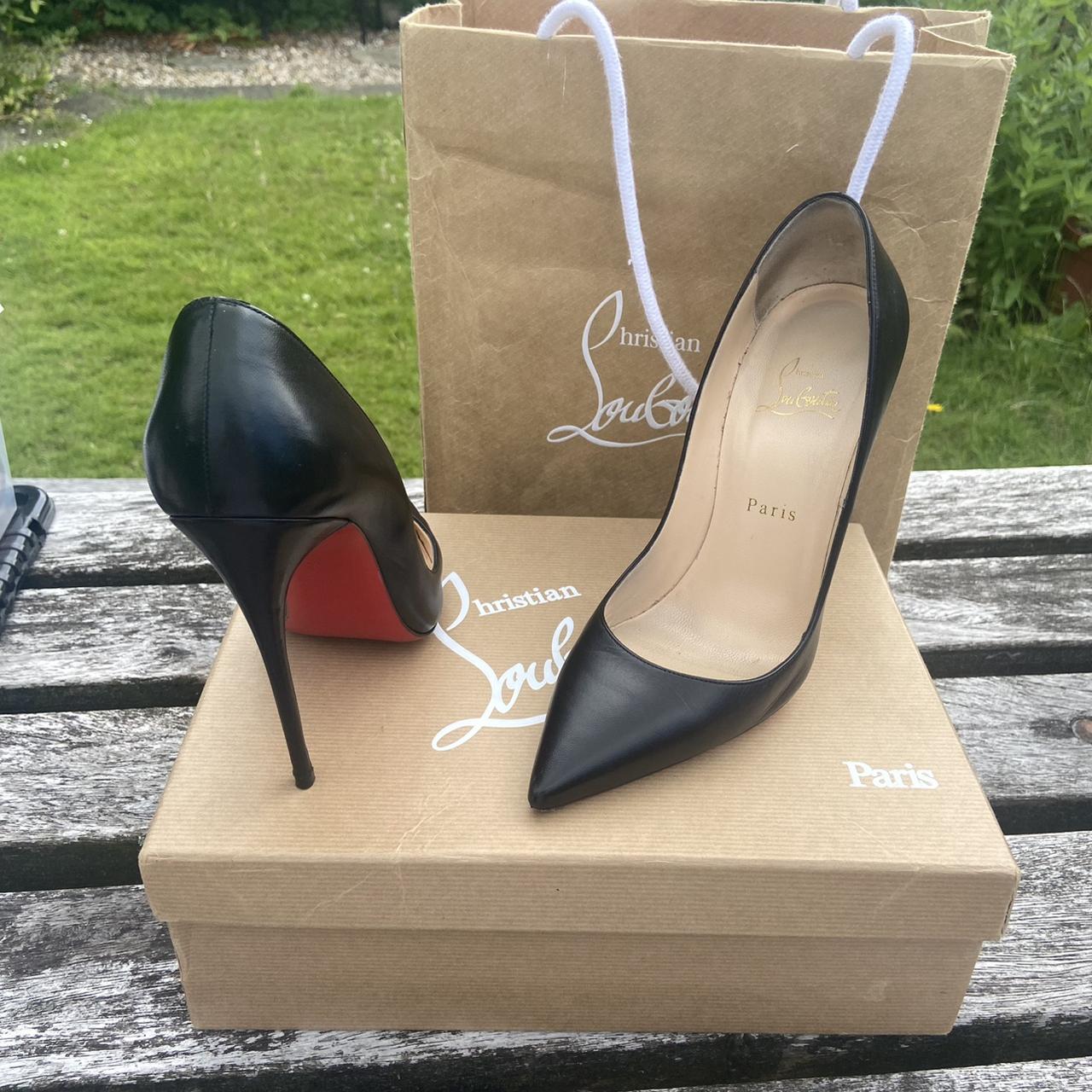 Christian Louboutin red bottom dress shoes. Wire - Depop