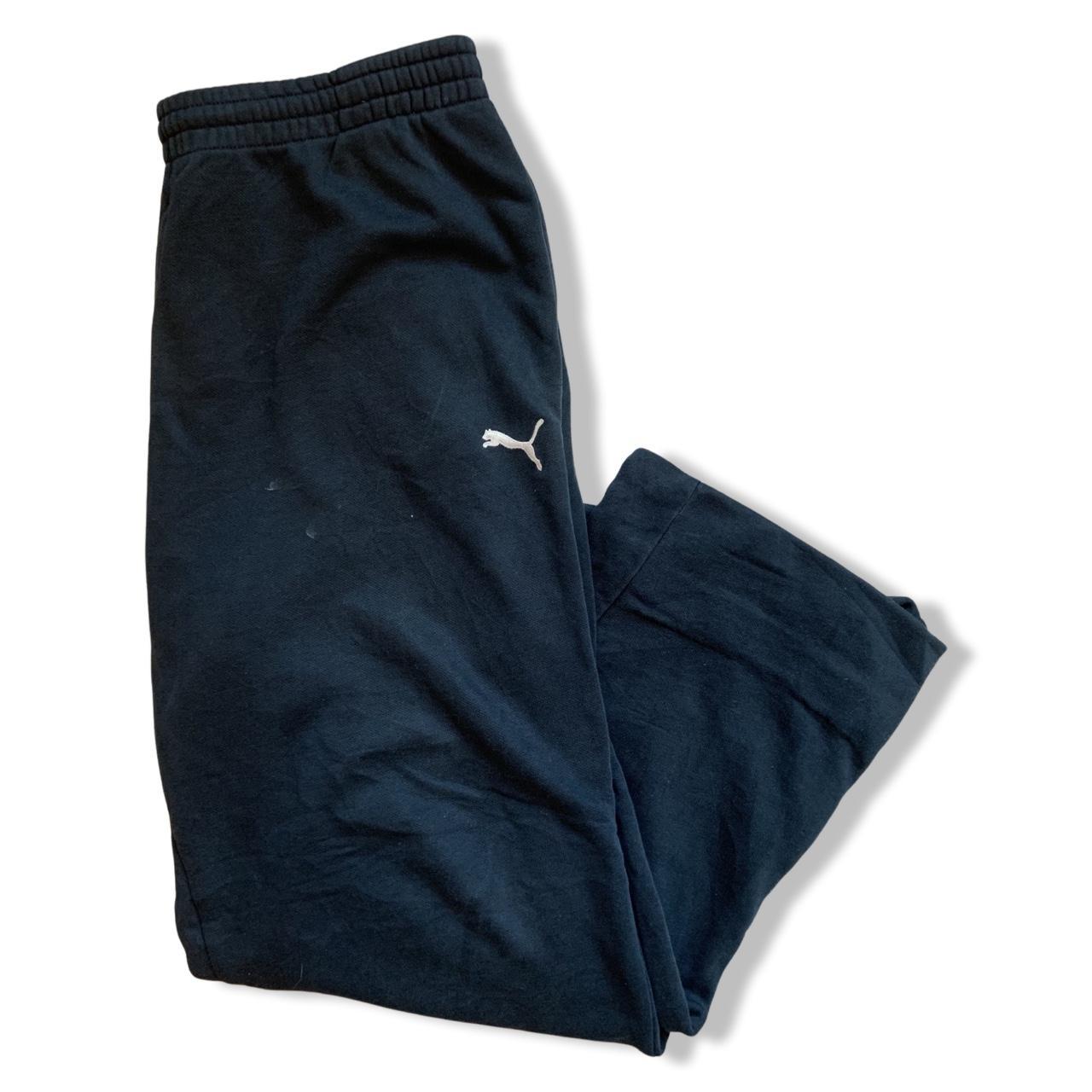 Vintage Navy blue Puma wide leg joggers / sweatpants... Depop
