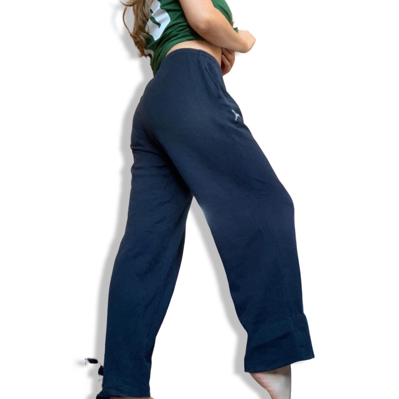 Vintage Navy blue Puma wide leg joggers / sweatpants... Depop