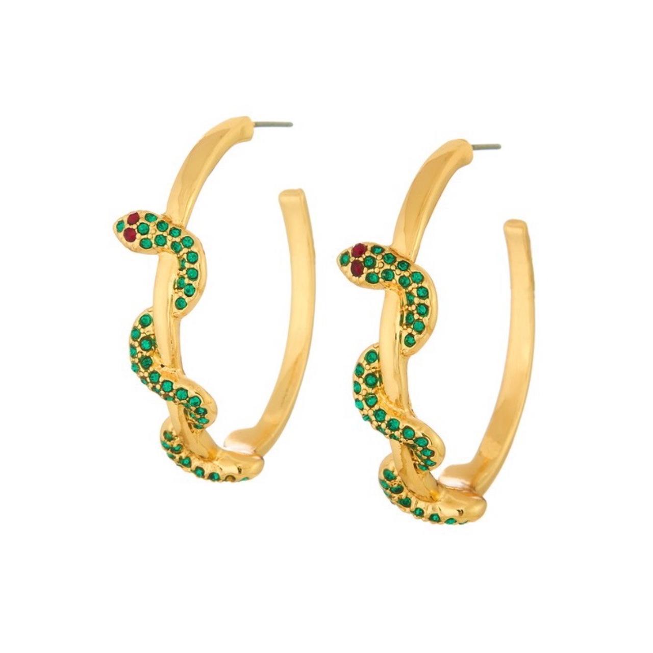 Women's Gold and Green Jewellery Depop